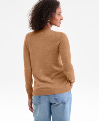 Women's Long-Sleeve 100% Cashmere Crewneck Sweater, PXS-XXL, Macy's Exclusive