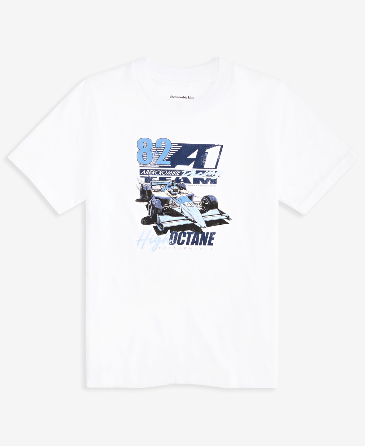 Abercrombie Boys F1 Zoom Graphic T-shirt In White