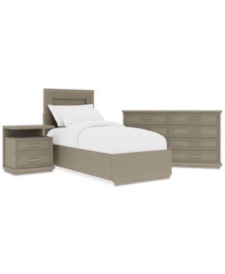 Cascade 3-Pc. Bedroom Set (Twin Bed, Dresser & Nightstand)