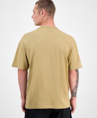 Men's Washed Fanwear Oversized Short Sleeve Crewneck Bull Graphic T-Shirt