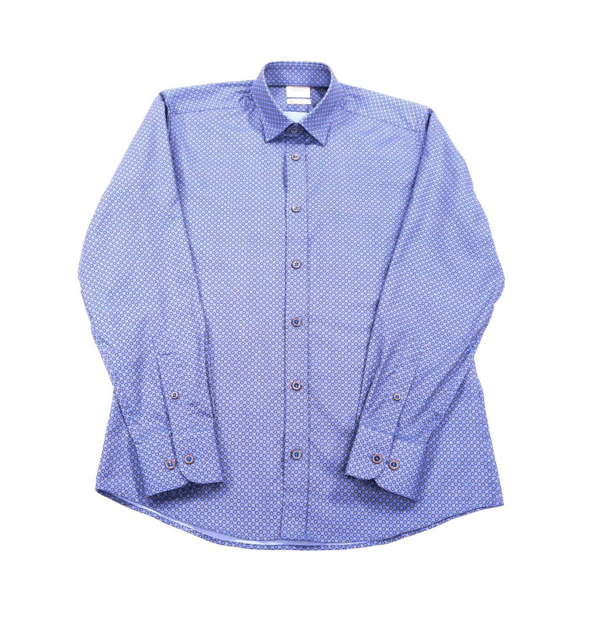 Men's Blue Leo King Cotton Long sleeve - Leo spheres king cotton