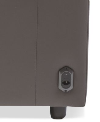 Thandler 3-Pc. Leather Chaise Sectional with 1 Storage Console