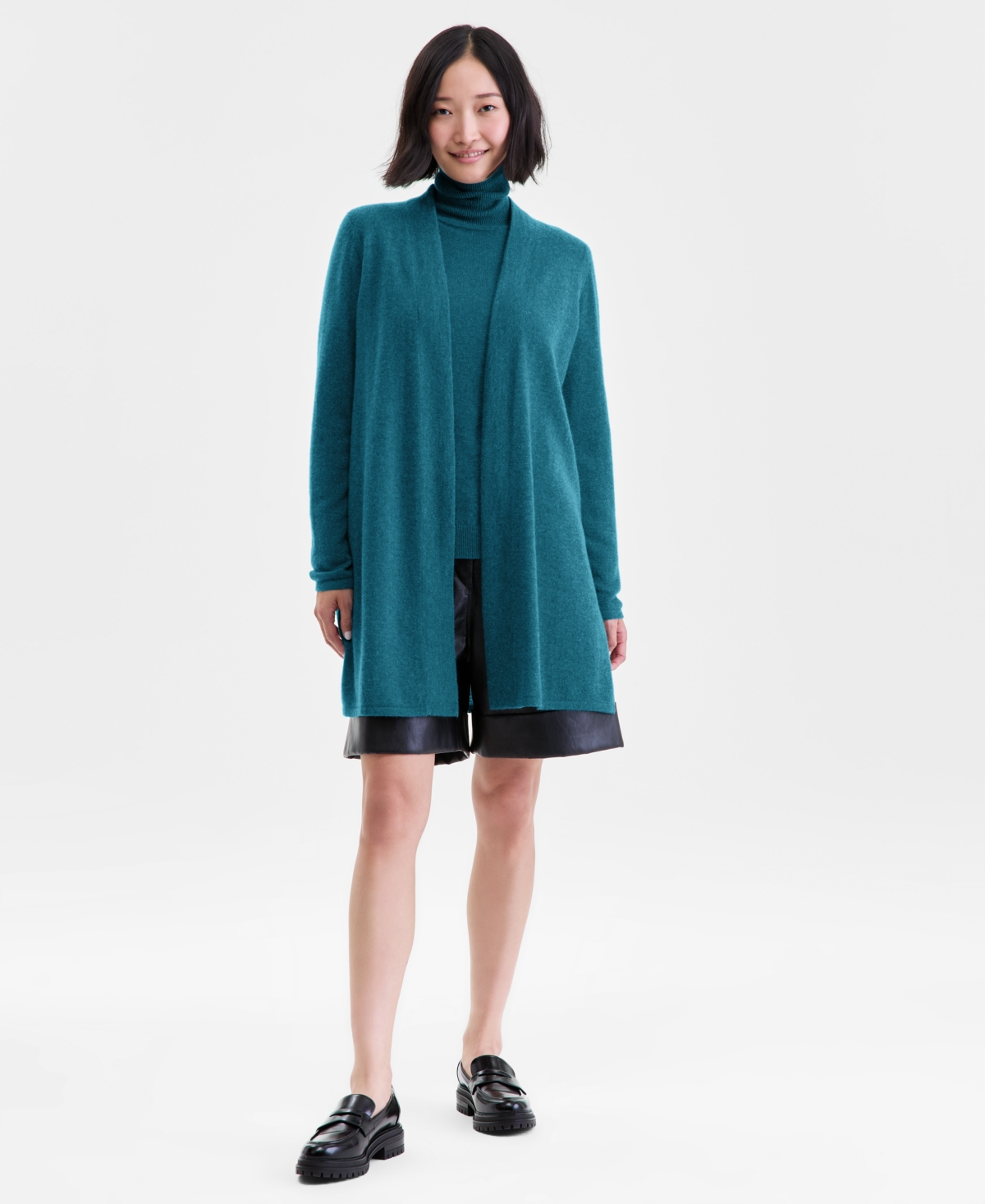 Charter Club Women's 100% Cashmere Split-hem Long Cardigan, Macy's Exclusive