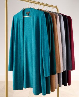 Women's 100% Cashmere Split-Hem Long Cardigan, PXS-XXL, Macy's Exclusive