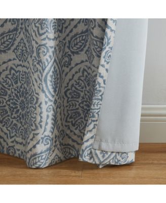 Giovanni Medallion Linen Blend Window Curtain Panel