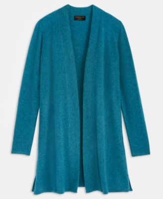 Petite Cashmere Open-Front Long-Sleeve Duster, Exclusively at Macy's 