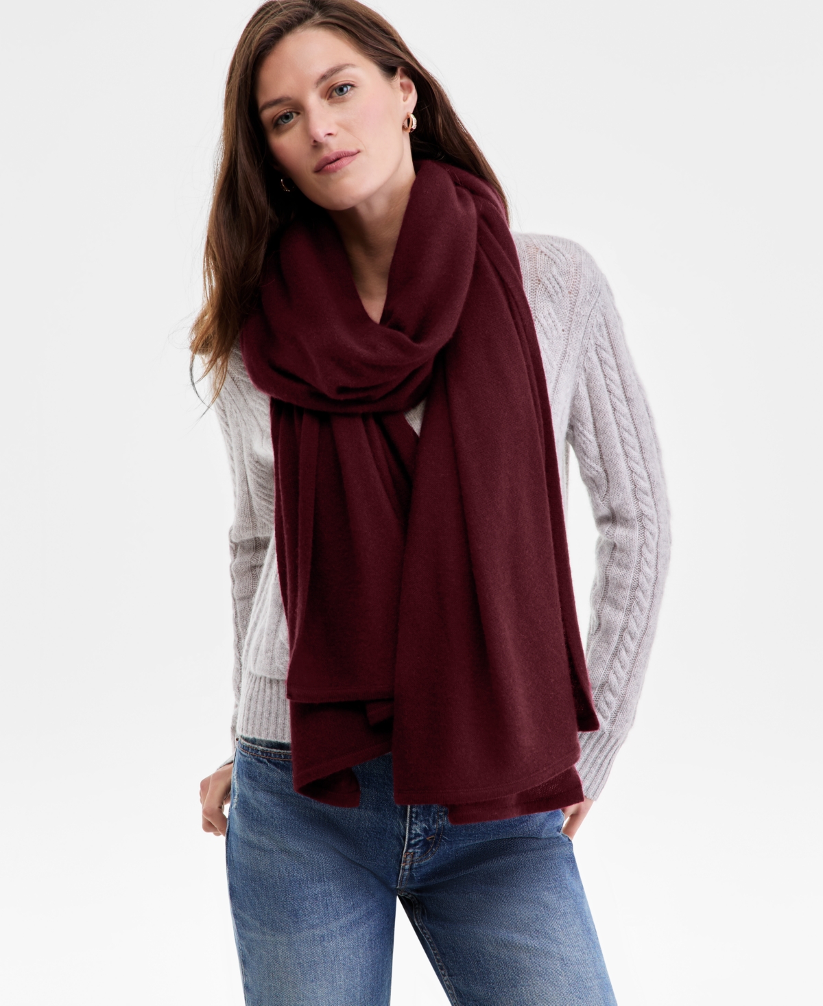 Charter Club 100% Cashmere Oversized Scarf, Macy's Exclusive