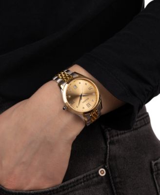 Women's Swiss Classic R Diamond Accent Two-Tone Stainless Steel Bracelet Watch 34mm