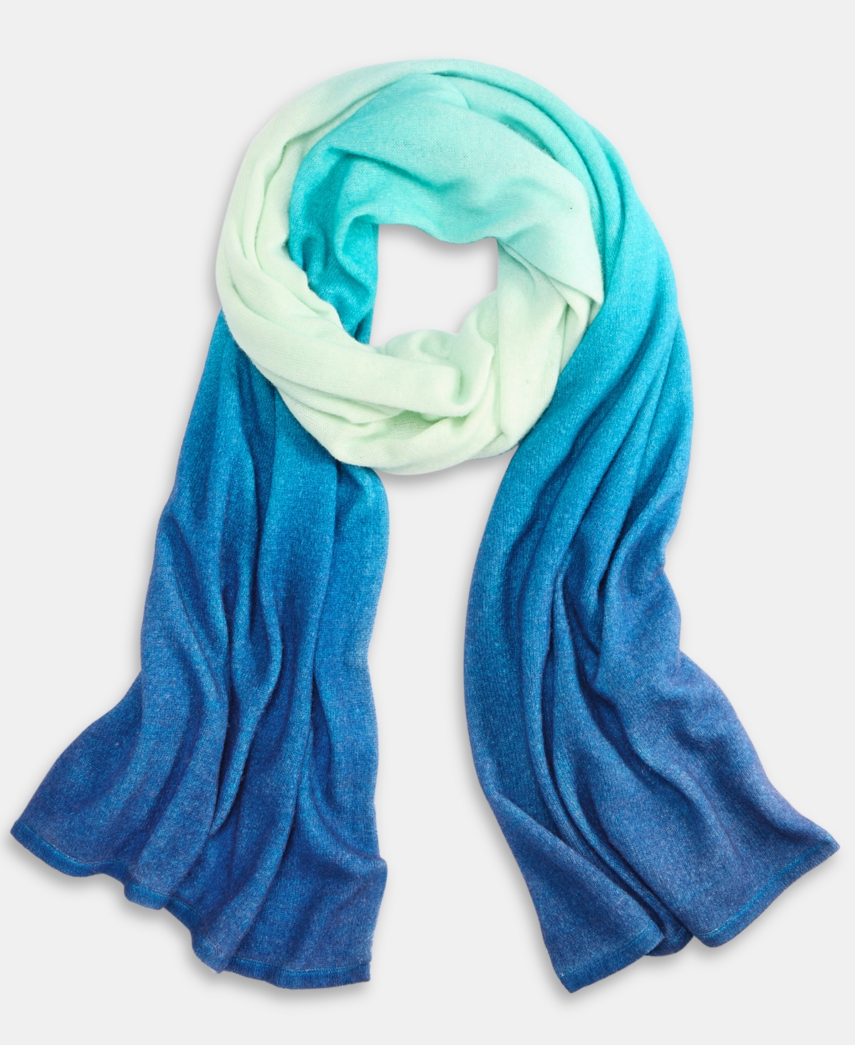 Charter Club Women's Olivia 100% Cashmere Ombre Oversized Scarf, Macy's Exclusive In Blue