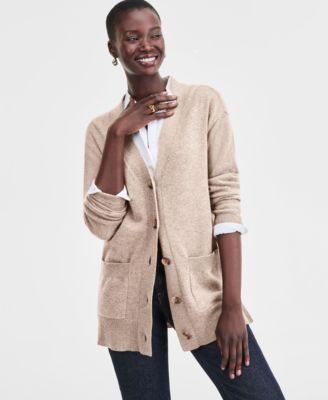 Charter Club - Women's Button-Front 100% Cashmere Cardigan