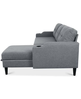 Streamdale Spacious and Comfortable Modern Sofa with Built-In Storage and Adjustable Leg Rest