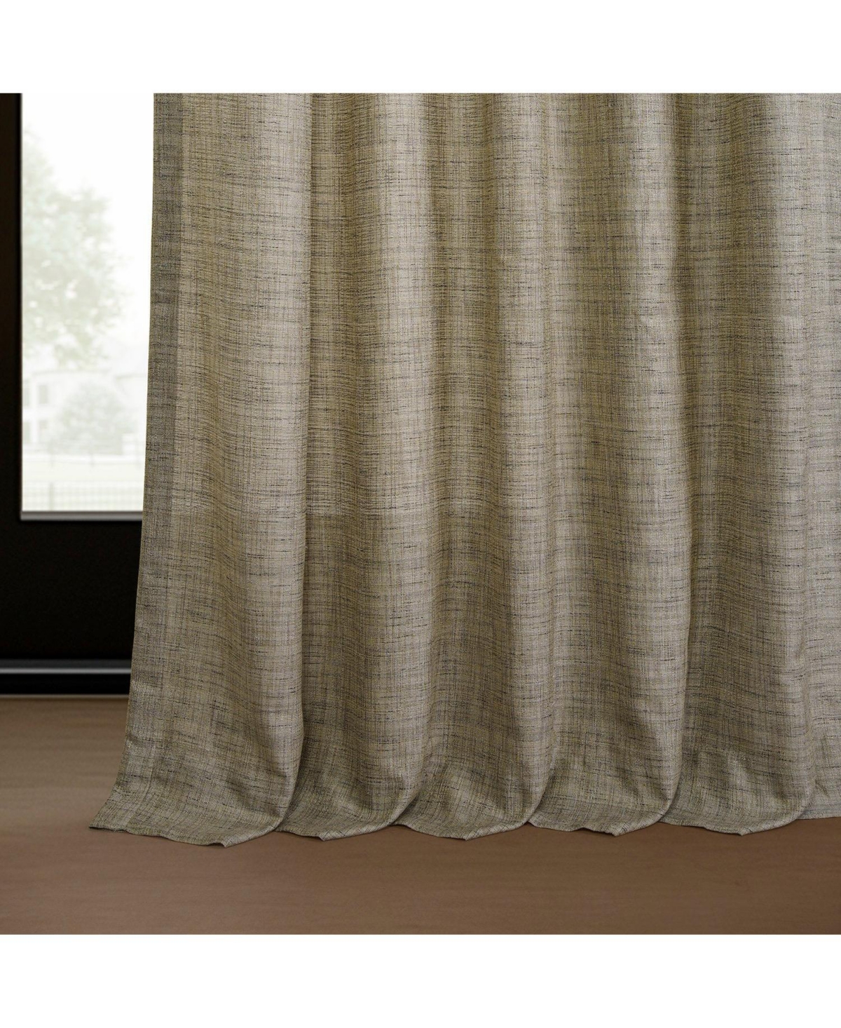 Half Price Drapes Grey Raw Weave Linen Curtains (2 Panels) Rod Pocket Window Curtains And Drapes, 50w X 96l