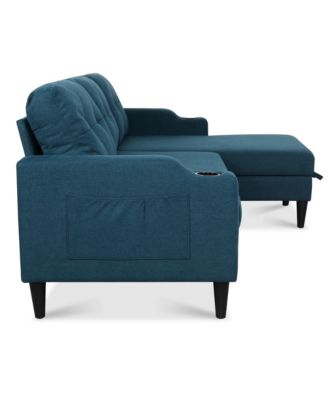 Set of 1 Spacious and Comfortable Modern Sofa with Built-In Storage and Adjustable Leg Rest