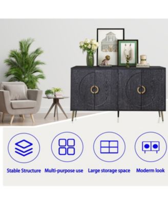 4-Door Modern Lacquered Buffet Cabinet