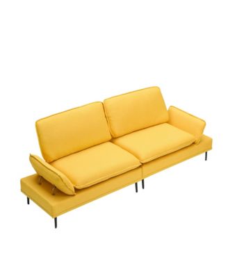 Streamdale Premium Soft Yellow Sofa for Small Spaces