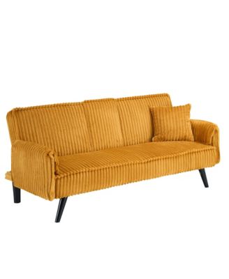 Streamdale Minimalist style, straight-line corduroy sofa suitable for sitting and lying in the living room and bedroom