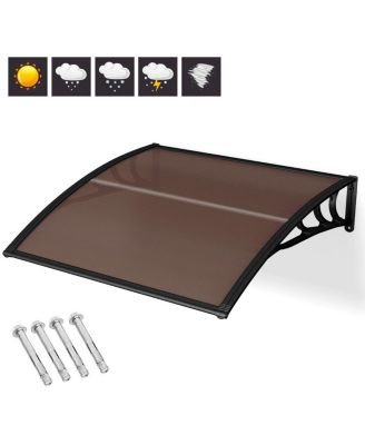 40 x 40 Inch Outdoor Polycarbonate Front Door Window Awning Canopy