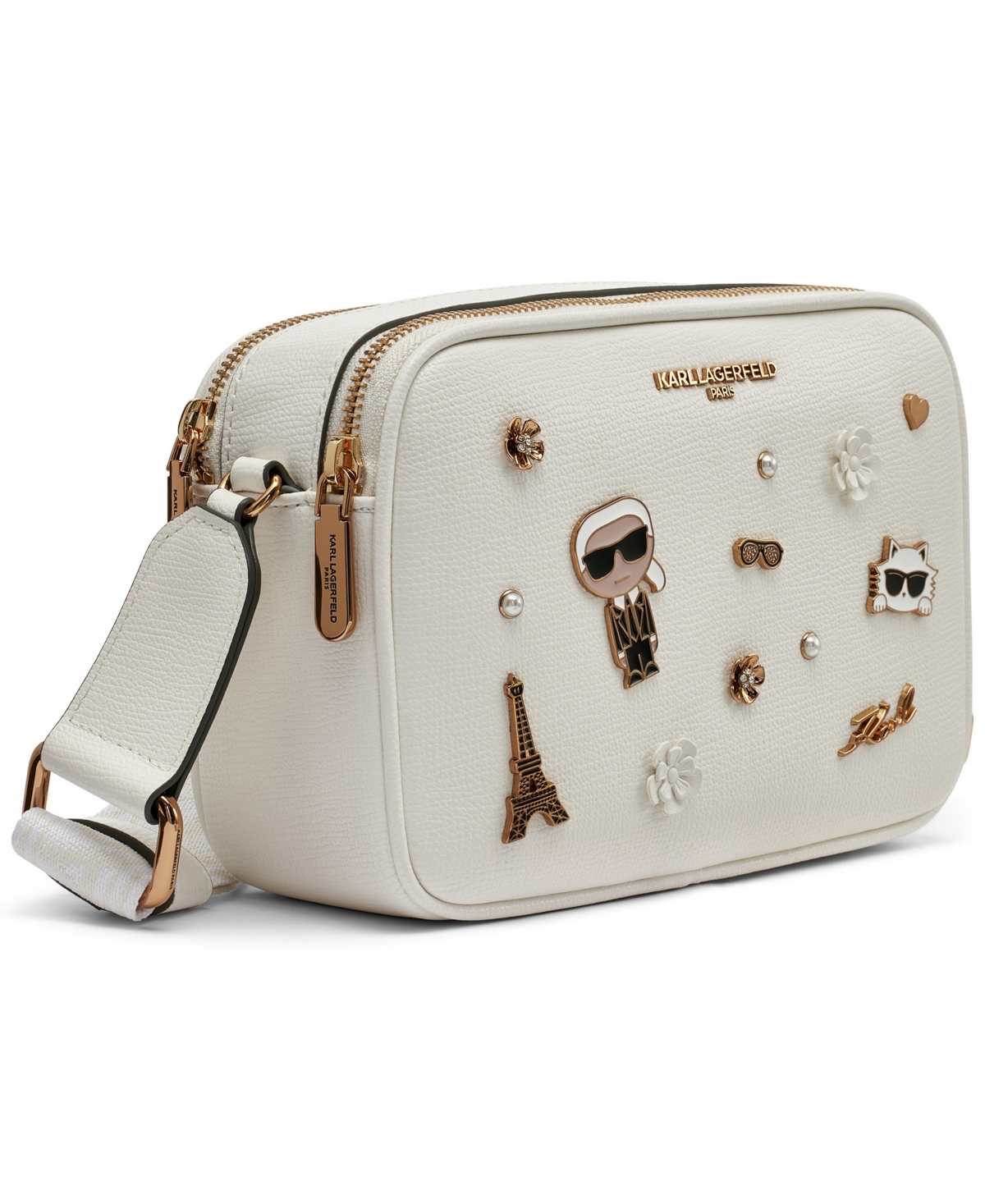 Karl Lagerfeld Maybelle Double Zip Top Crossbody Bag