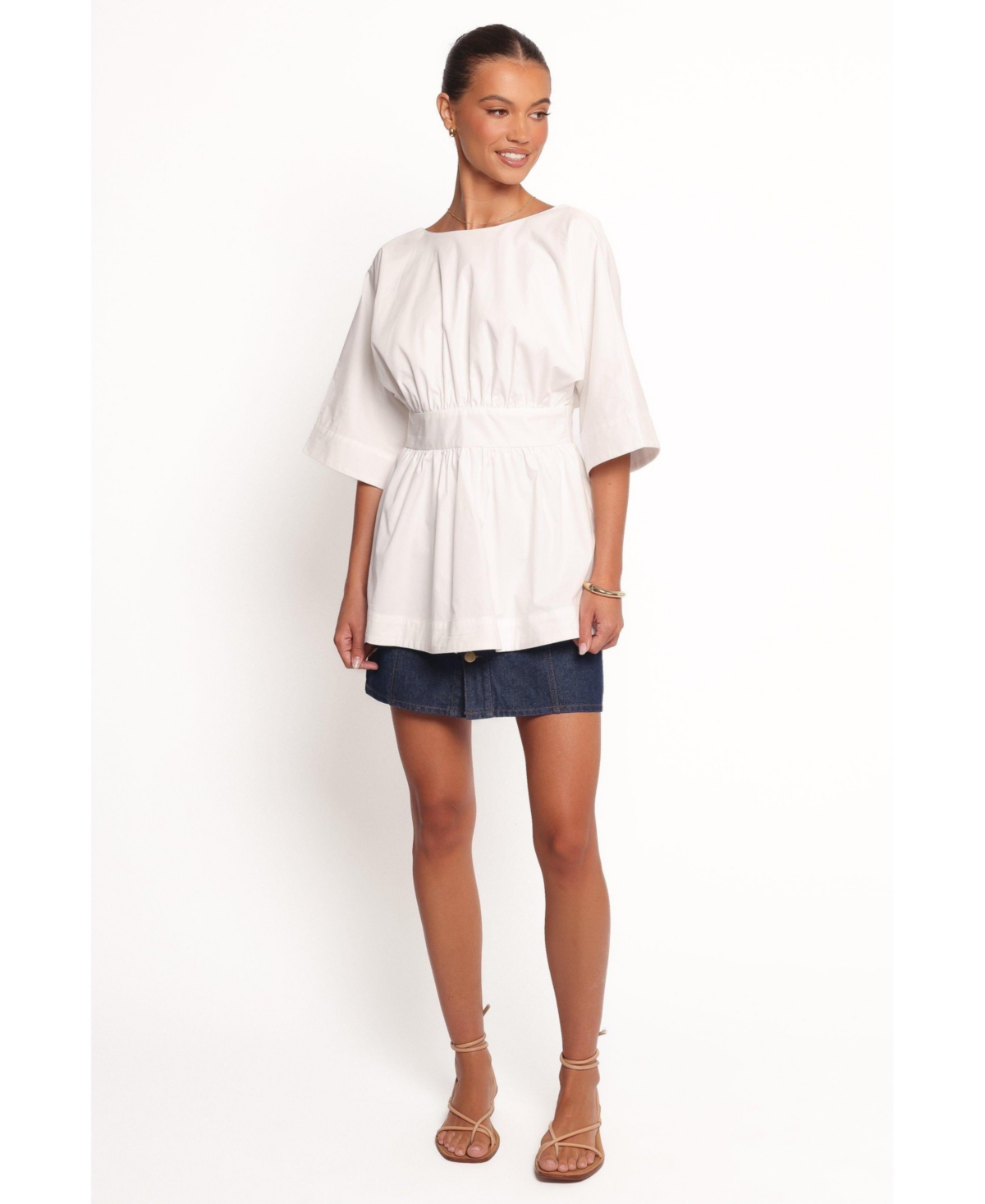 Women's Camila Open Back Top - White