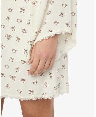 Women's Lace Trim Robe