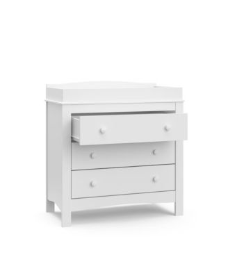 Noah 3 Drawer Chest with Changing Topper (White)