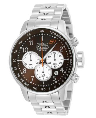 Men's 23081 S1 Rally  Quartz Chronograph White, Brown Dial Watch