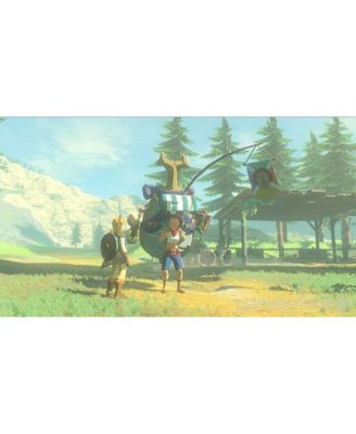 Switch Neon Red & Blue OLED Console with The Legend of Zelda Breath of the Wild, MightySkins Console and Controller Skin Voucher, and 2 Year