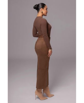 Women's Joy Suede Maxi Skirt