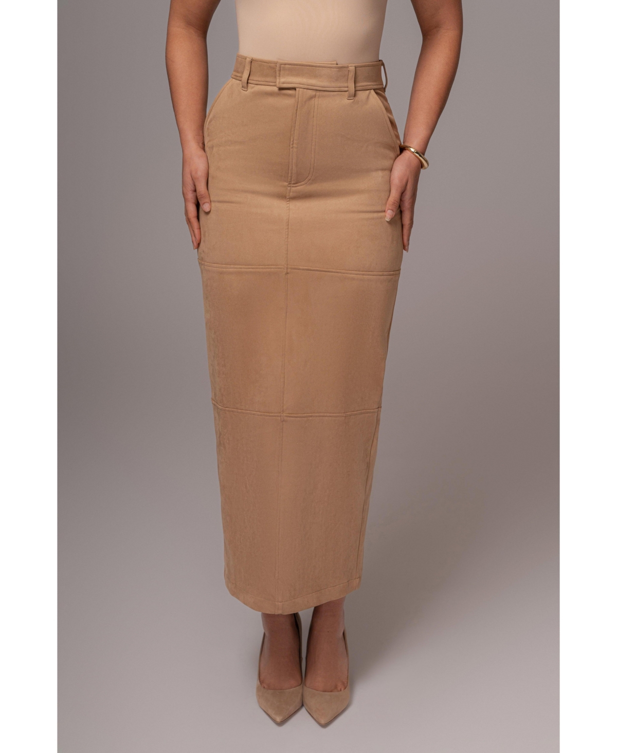 Women's Joy Suede Maxi Skirt - Chocolate