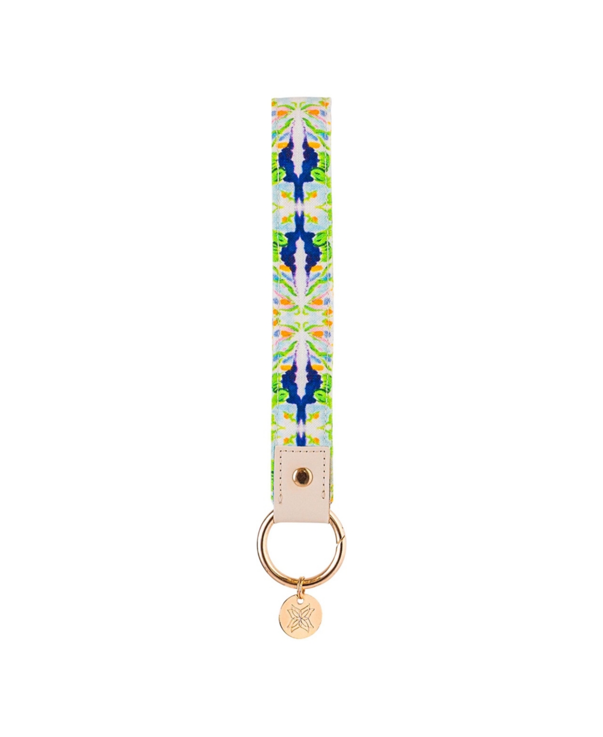 Fabric Loop Keychain - Double lemon with orange marigold