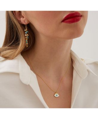 Sterling Silver Evil Eye Eyelash Necklace