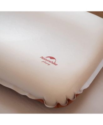 Inflatable Camping Pillow - Portable 3D Comfortable Silent Sponge Pillow - Perfect for Camping and Travel (Khaki)