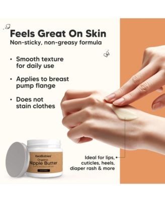 Organic Nipple Butter, Natural Nipple Cream Safe for Breastfeeding Moms, 2oz