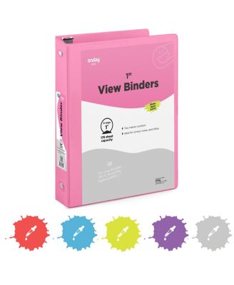 3 Ring Binder With Clear View Cover 2 Inside Pockets X2013 Heavy Duty Durable Binder For School Supplies Office Organization Or Home Use X2013 C