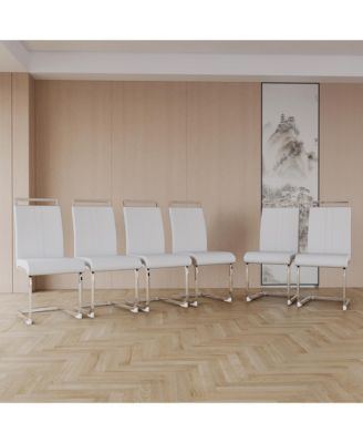 Streamdale Set of 2  Upholstered Fabric  C-Leg Base, Modern Style, Armless Design Dining Side Chair