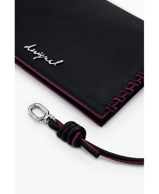 Women's Medium crossbody wallet with stitching