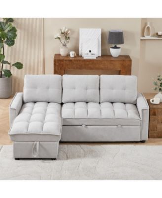 Streamdale Reclining Pull-Out Sofa Bed w/ USB & Storage