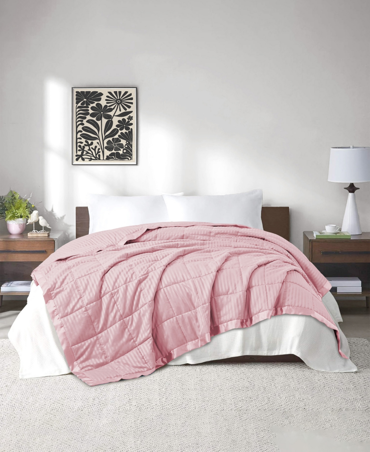Unikome Lightweight Down Alternative Blanket, King In Pink