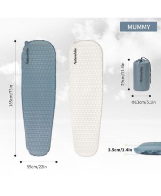 Ultralight Self Inflating Insulated Sleeping Pad with Foam, Lightweight Rectangular Sleeping Mat for Camping Backpacking Hiking Traveling, ISPO Award Winner 2024