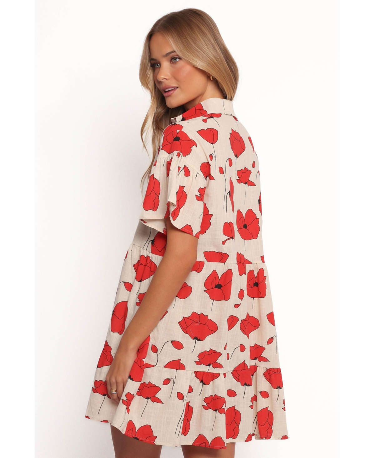 Petal and Pup Women's Peachy Mini Linen Dress