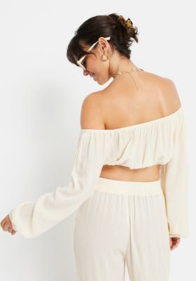Women's Cropped Off The Shoulder Top