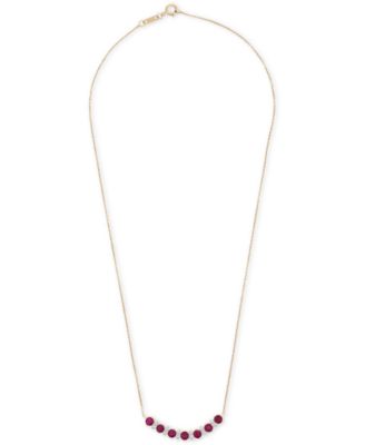 Ruby (1-1/2 ct. t.w.) & Diamond (1/4 ct. t.w.) 17" Collar Necklace in 14k Gold