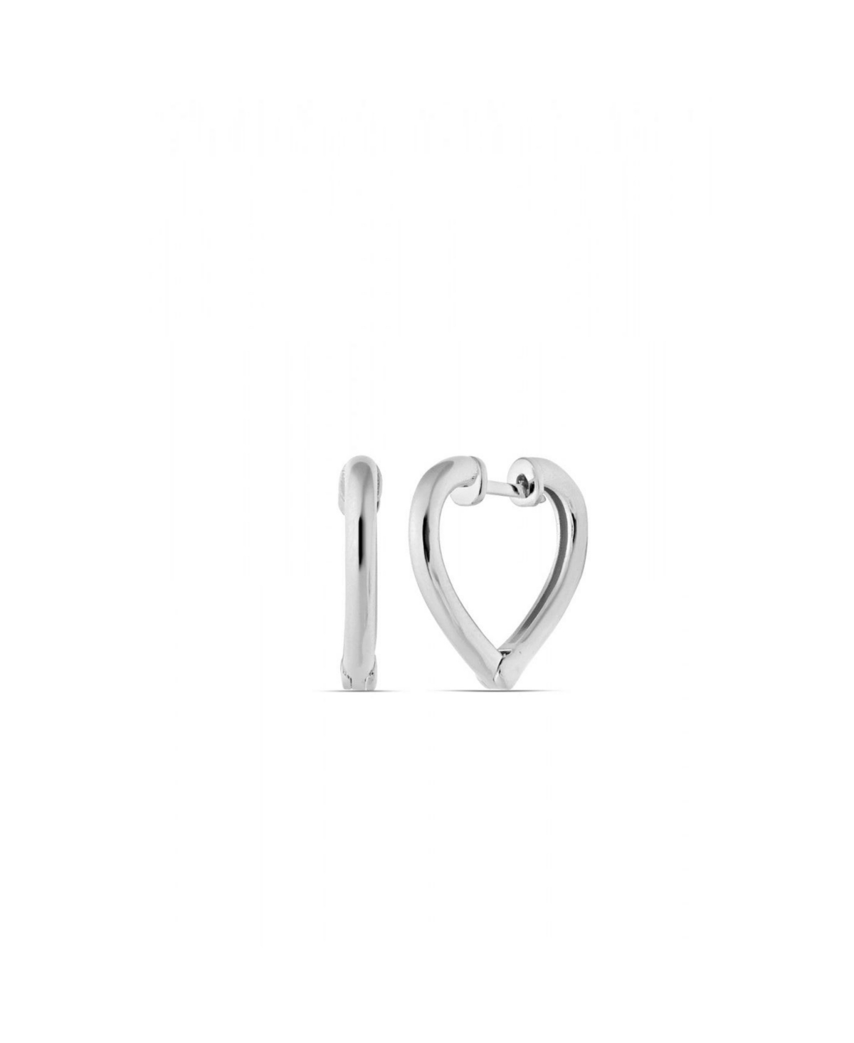 Sterling Silver Heart Hoop Earrings - Gold