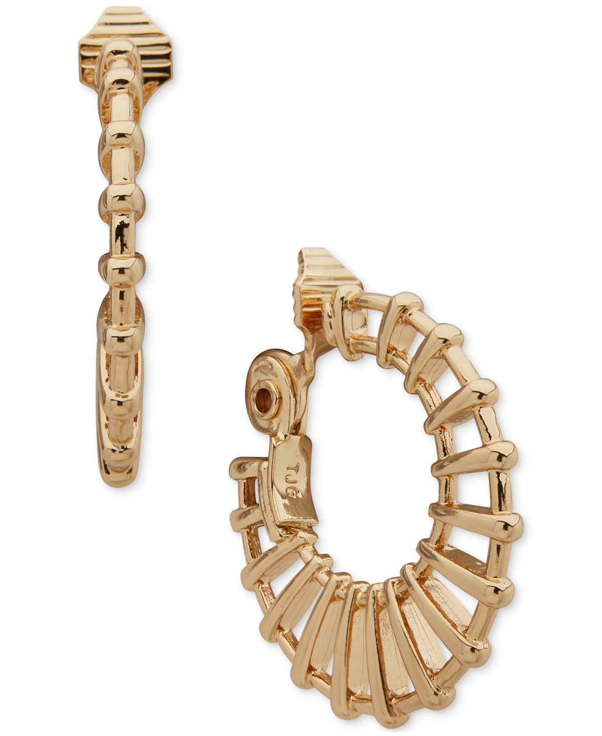 Gold-Tone Medium Openwork Clip-On Hoop Earrings, 1.3" - Gold