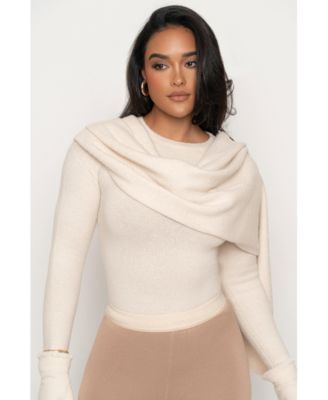 Women's Ribbed Scarf Top