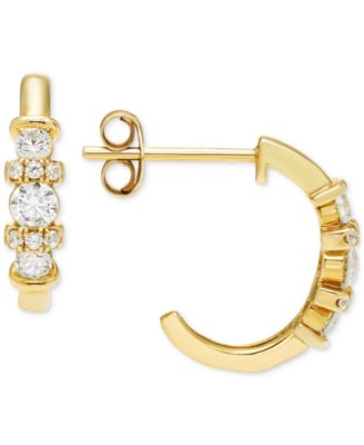 Diamond Hoop Earrings (1/2 ct. t.w.) in 10k Yellow Gold
