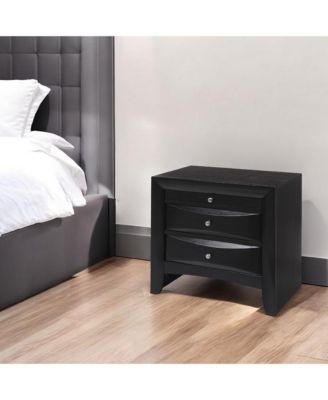 Three Drawer Solid Wood Nightstand – Functional and Elegant Bedroom Storage Solution
