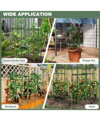 3 Pack 60 inch Adjustable Tall Plant Support Trellis for Climbing Plants
