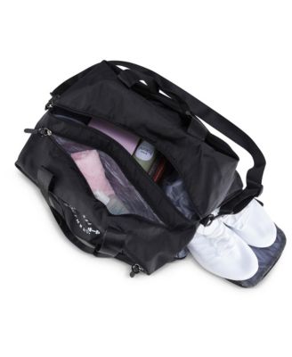 Waterproof Travel Bag with Shoe Slot - Black