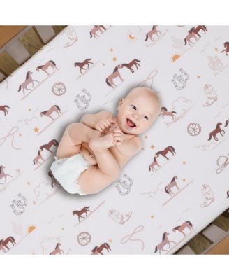 Country Western Breathable 100% Cotton Fitted Crib/Toddler Sheet